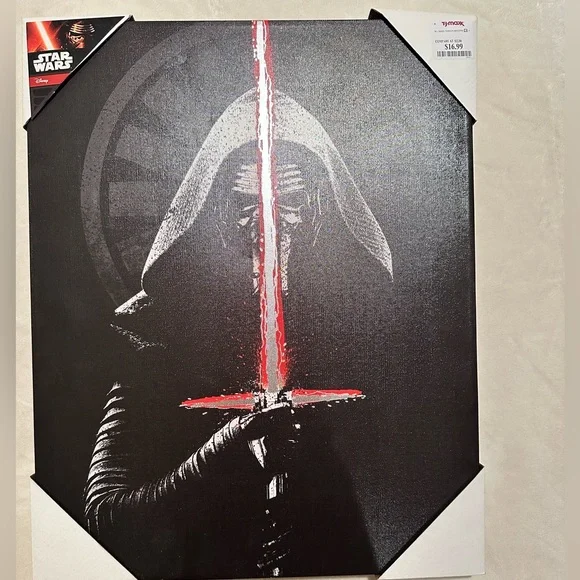 Kylo Ren Wall Canvas - Star Wars - Artissimo - 20”x16” - Picture 2 of 10